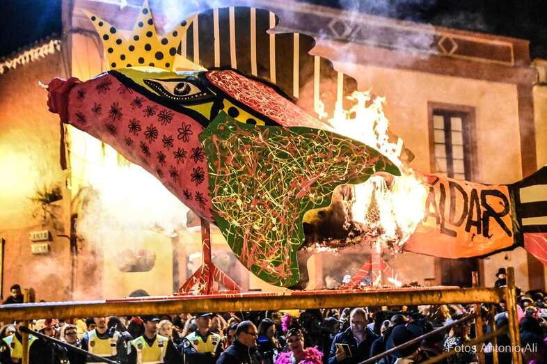 Momento de la quema de la sardina/Antonio Alí.